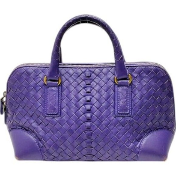 Bottega Veneta Handbags - 508311BN (L4) Bottega Veneta Hand Bag Purple Leather